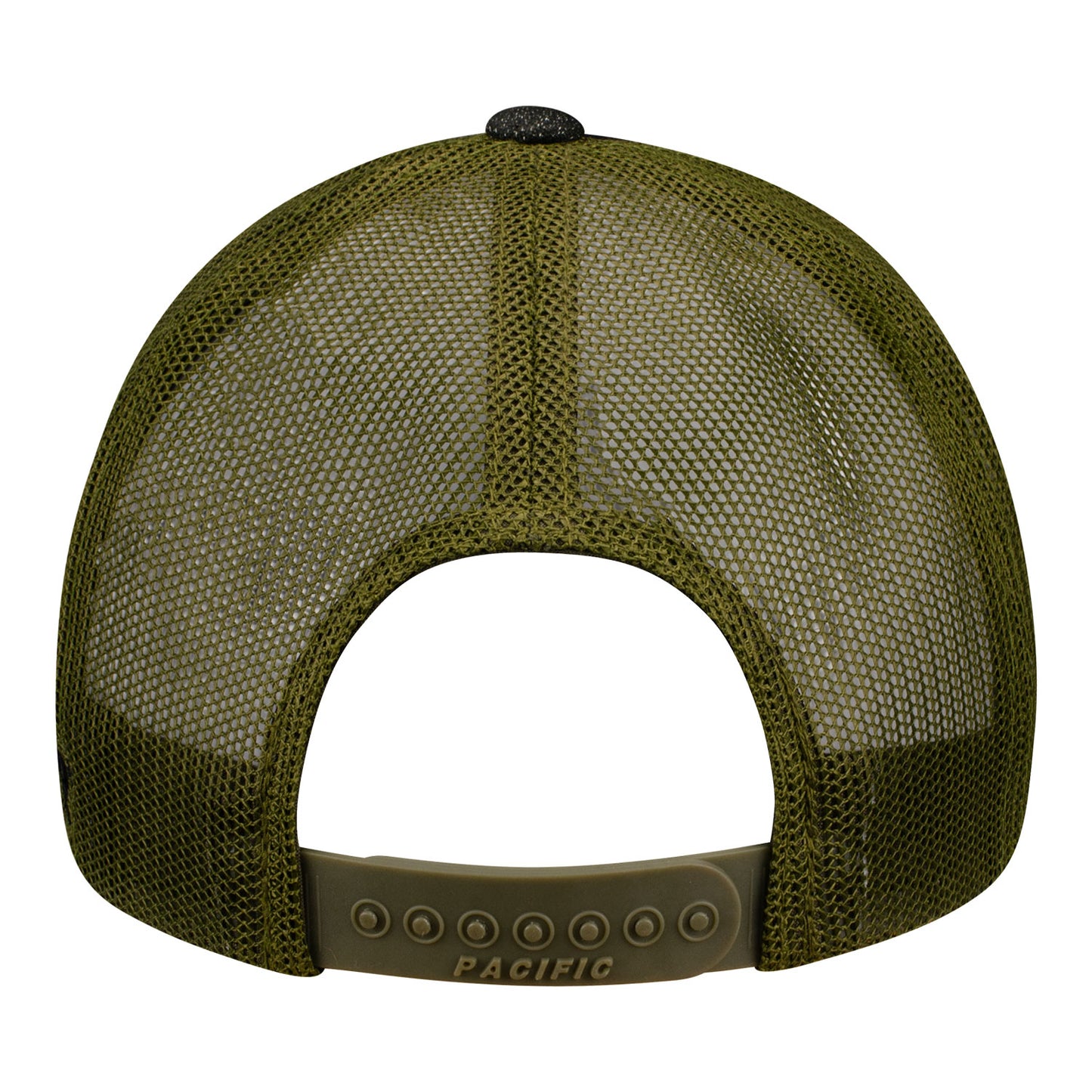 NFR 2023 Rectangle Patch Trucker Hat in Green and Grey - Back View