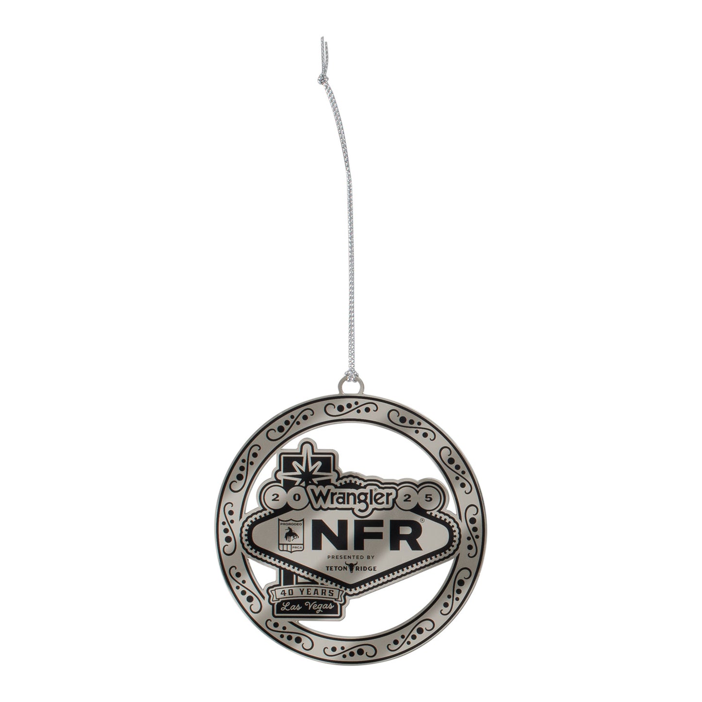 NFR 2025 Brass Ornament - Front View