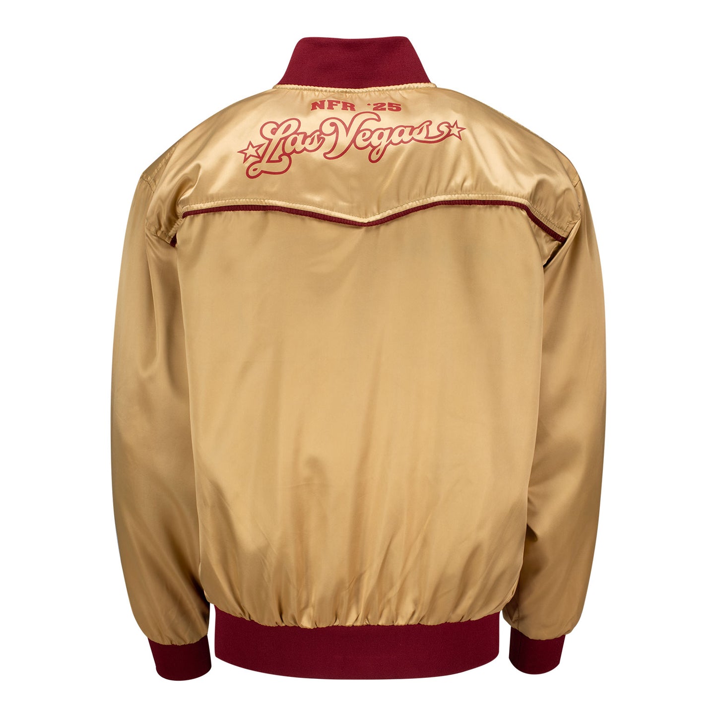 NFR 2025 Gold Satin Jacket - Back View