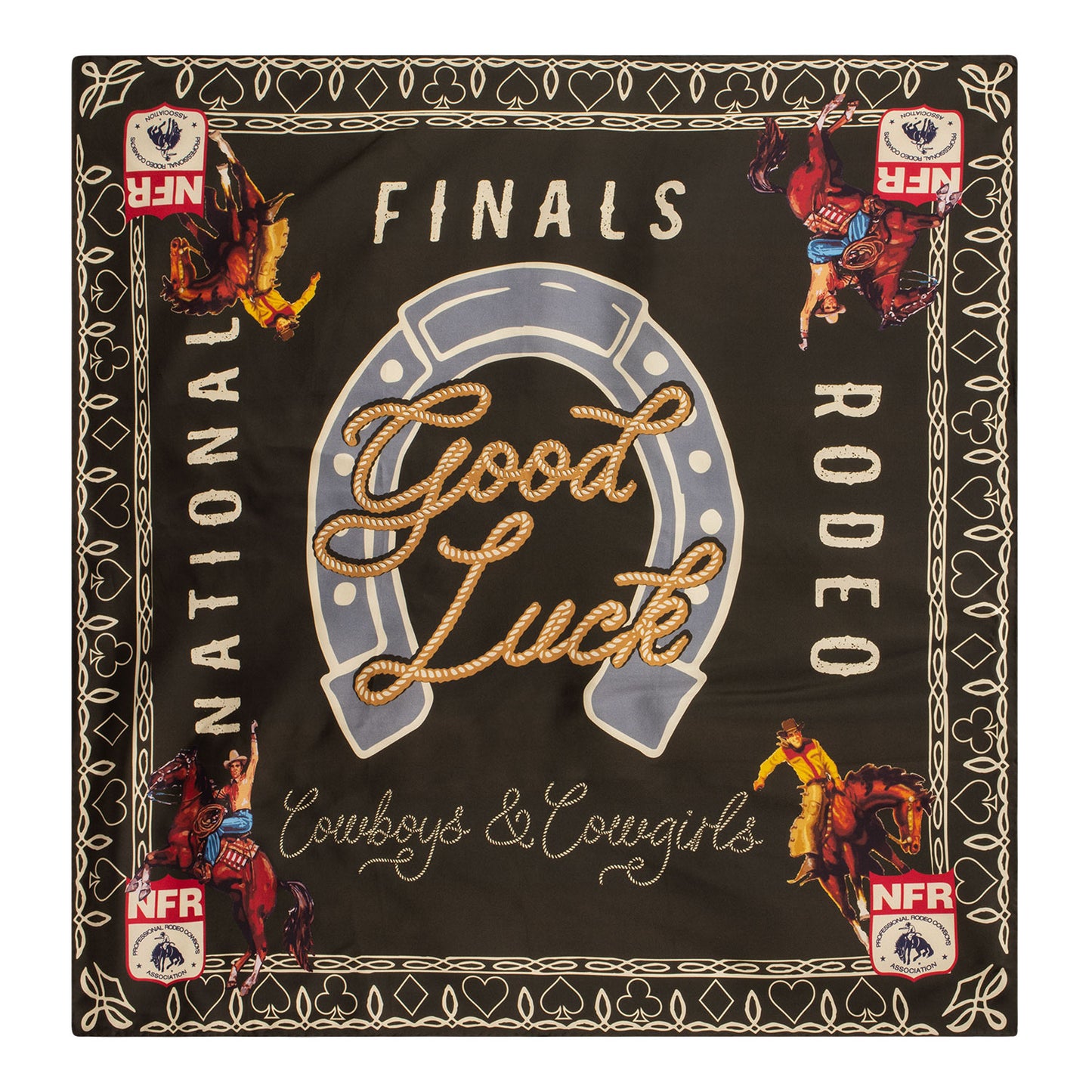 NFR Rodeo Quincy Good Luck Wild Rag - Front View