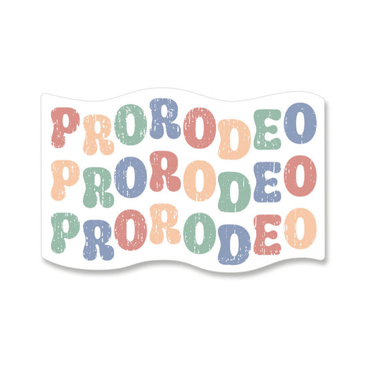 PRORODEO Groovy Sticker - Front View