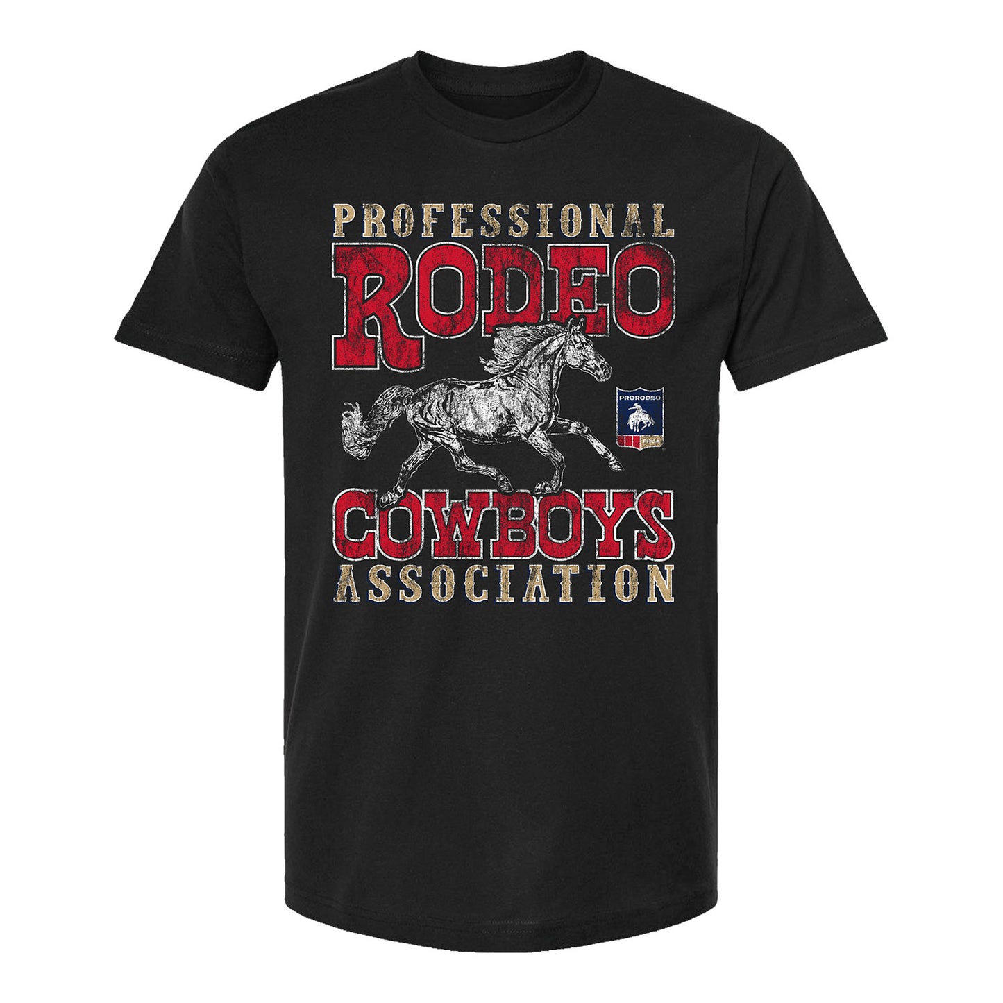 PRORODEO Horse Sketch T-Shirt - Black