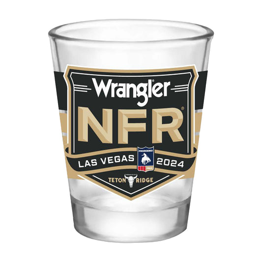 NFR 2024 Event Logo Shot Glass - Front View
