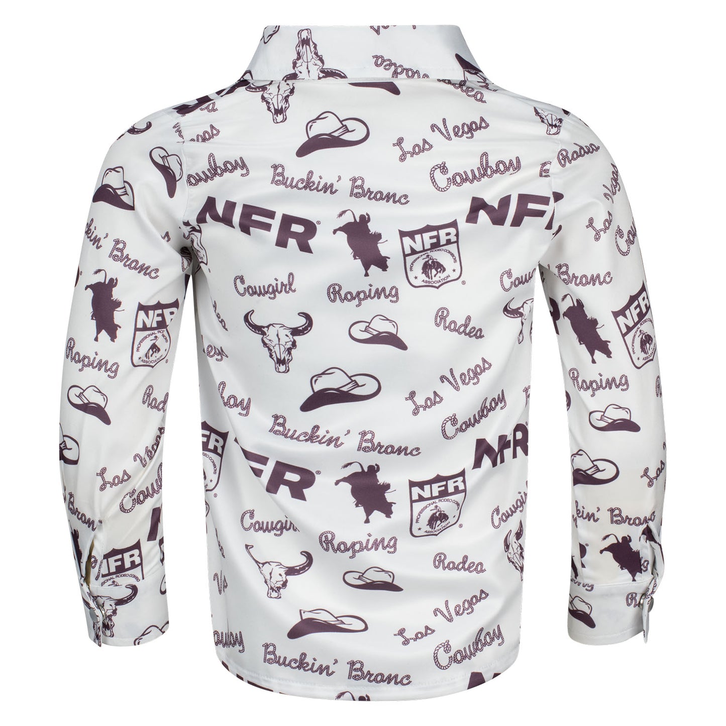 NFR Toddler Shea Baby Rodeo Pearl Snap Shirt - Back View