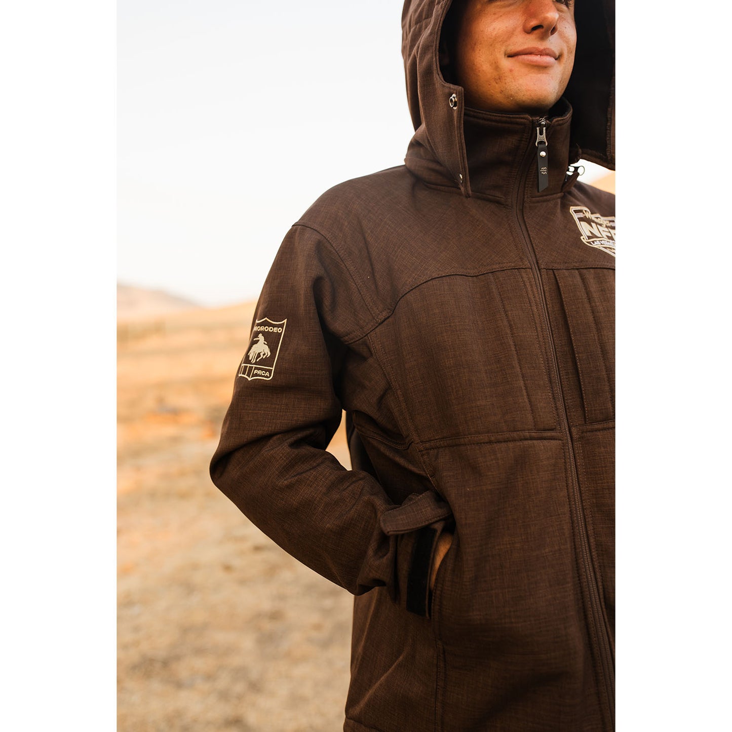 NFR 2024 Weston Softshell Jacket - Model Image Right Arm View