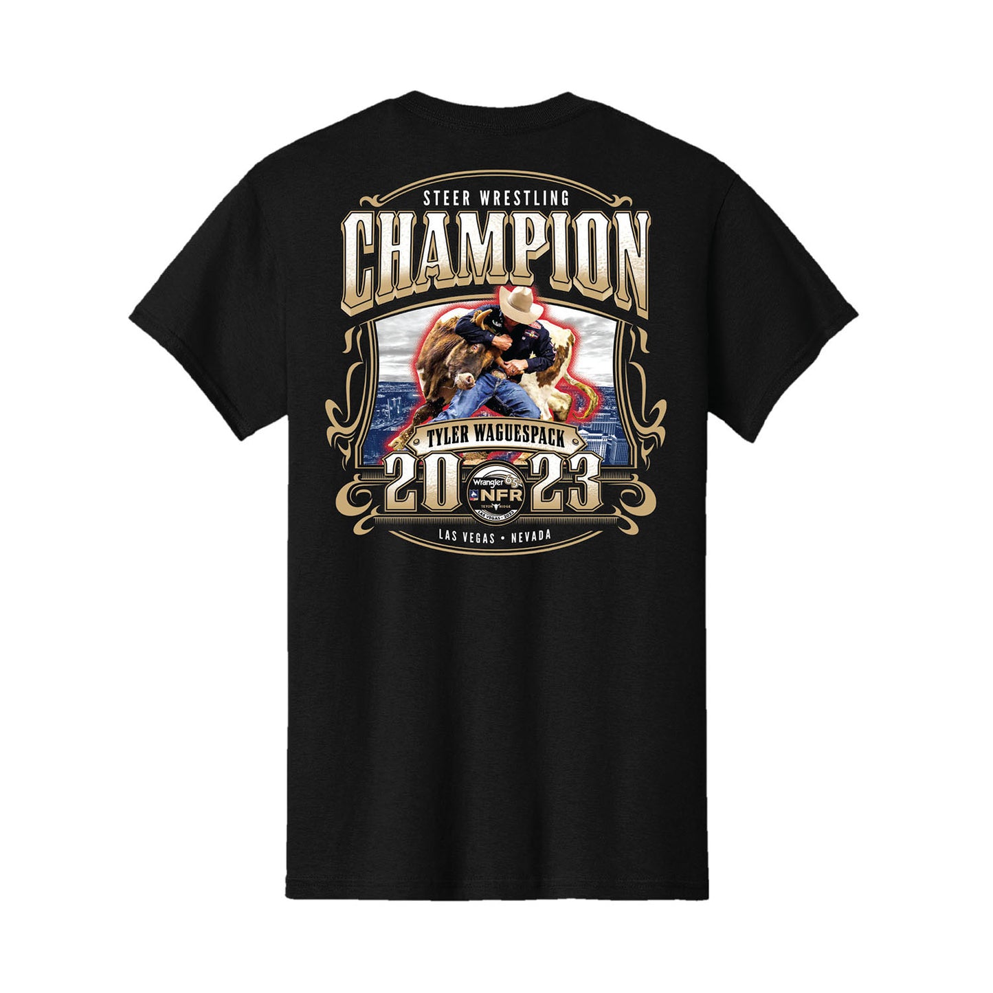 NFR 2023 Steer Wrestling Champion T-Shirt