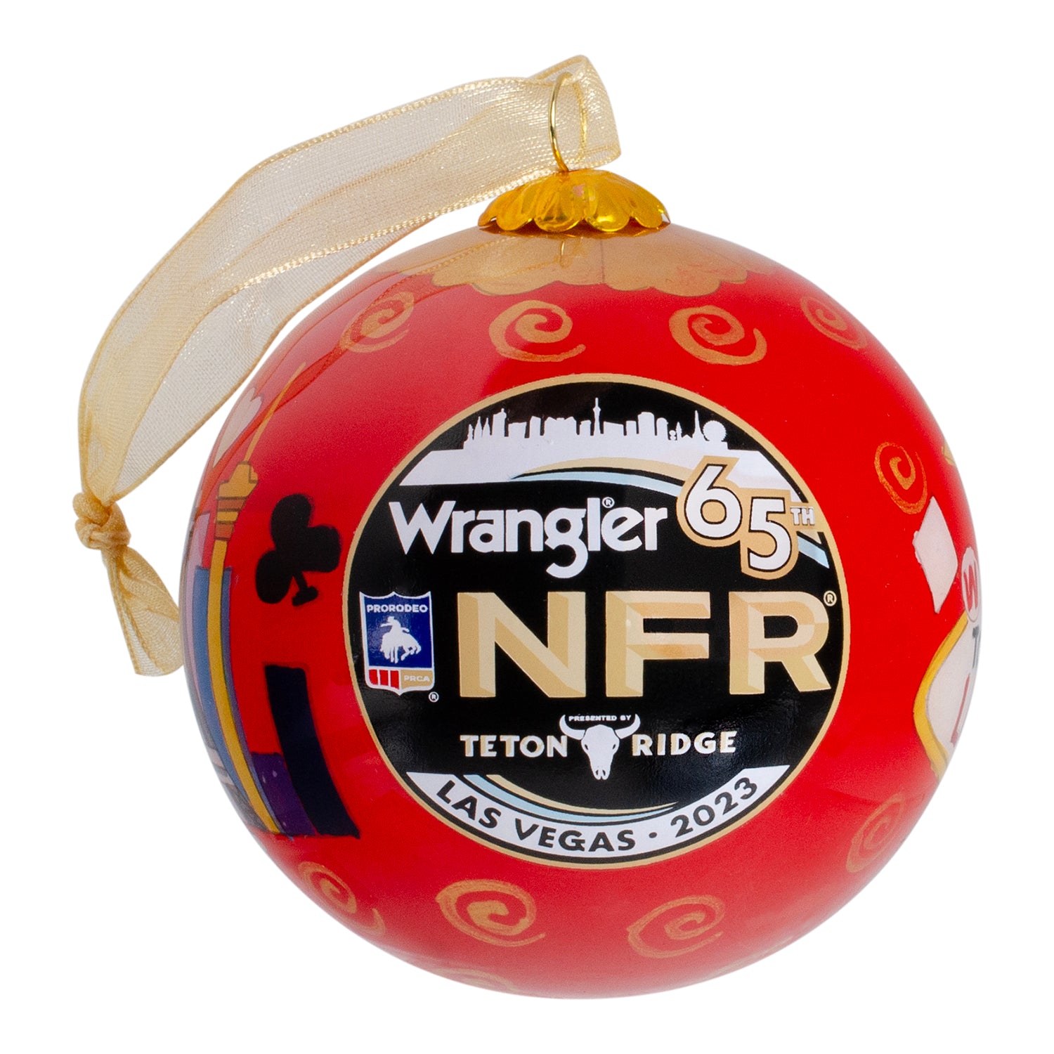 NFR 2023 Las Vegas Christmas Ornament - Front View