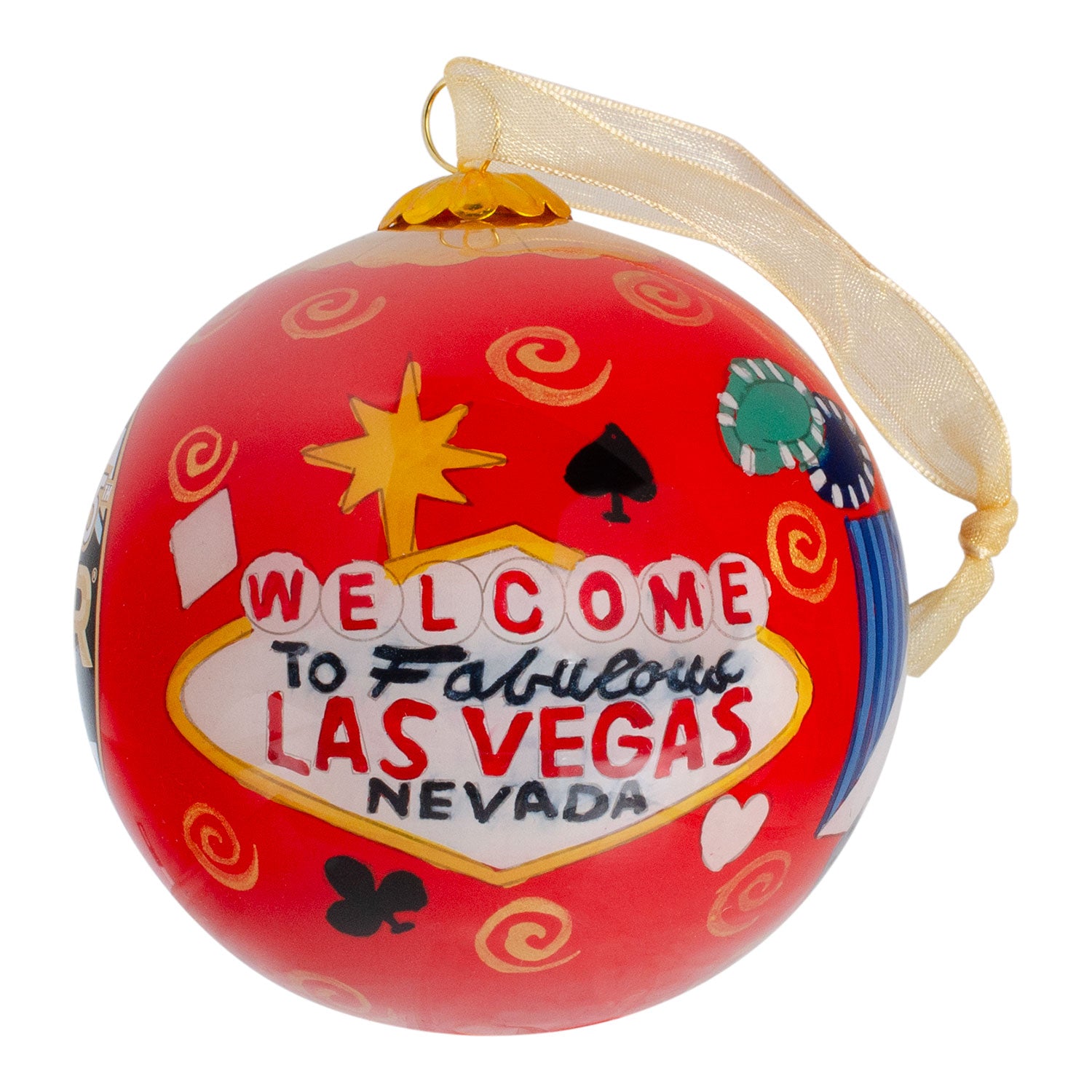 NFR 2023 Las Vegas Christmas Ornament - Back View