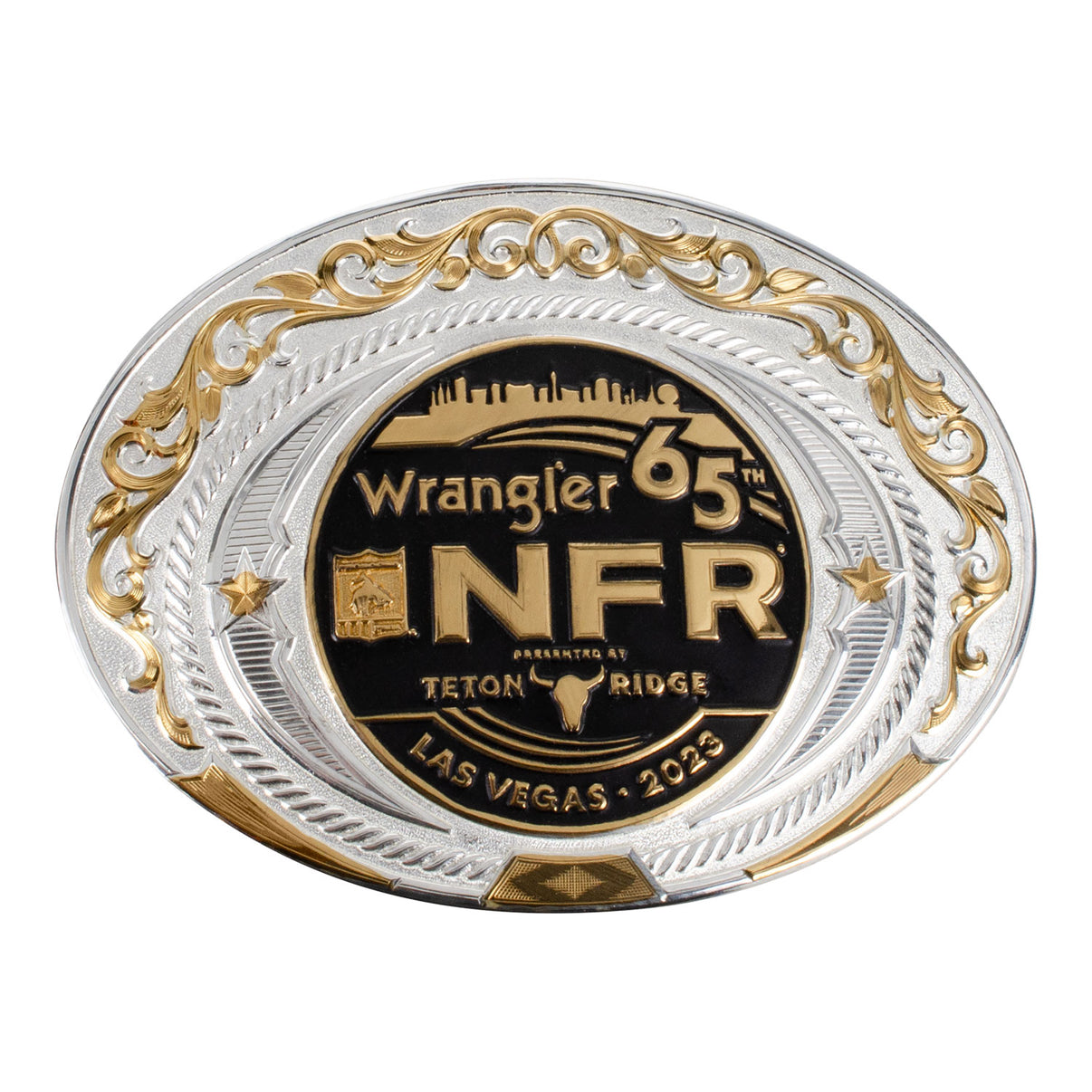 NFR 2023 Silver and Gold Belt Buckle PRORODEO Official Shop