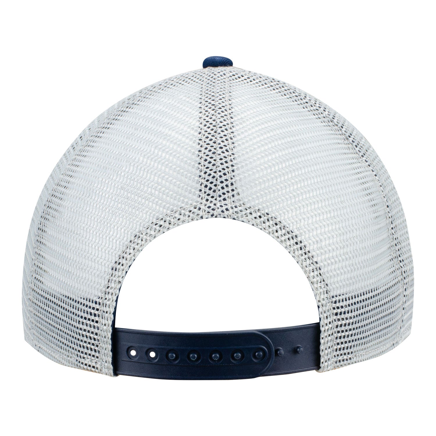 NFR 2023 Event Frayed Bill Mesh Hat in Blue and White - Back View