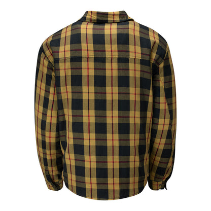 NFR 2023 Rodeo Plaid Trapper Jacket in Black and Yellow - Back View