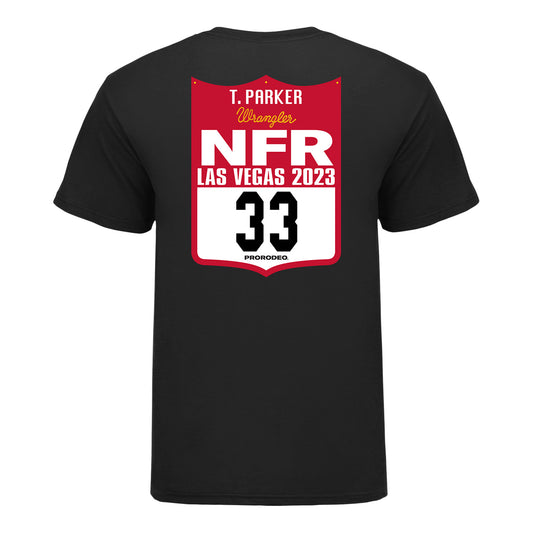 NFR 2023 Tristin Charles Parker Back Number T-Shirt - Back View