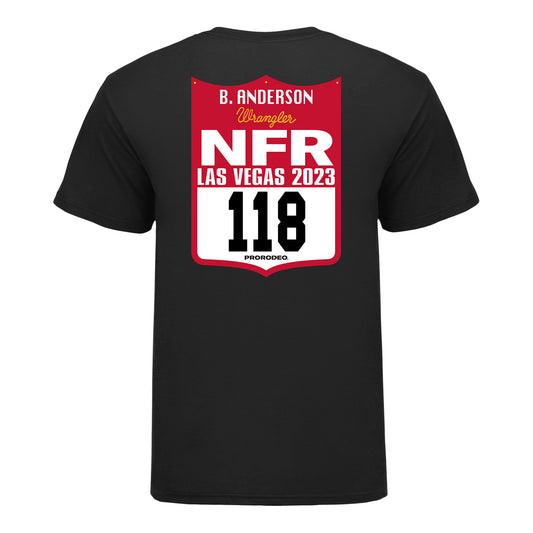 NFR 2023 Bridger Anderson Back Number T-Shirt - Back View