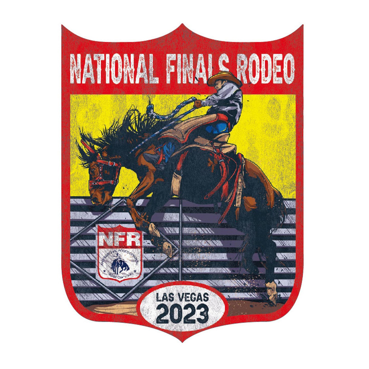 NFR 2023 Bucking Shield 3-D Magnet - Front View