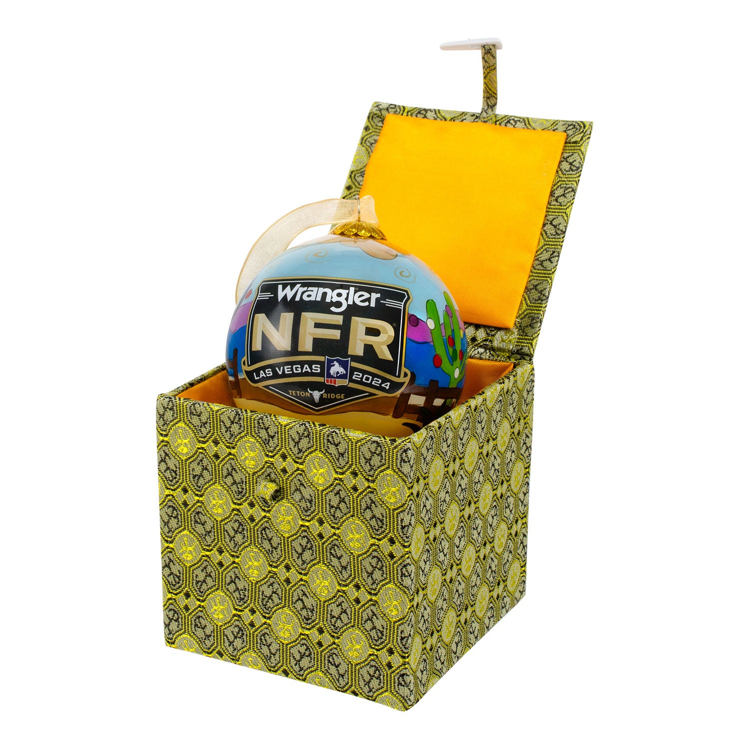 NFR 2024 Red Truck Christmas Ornament - Boxed View