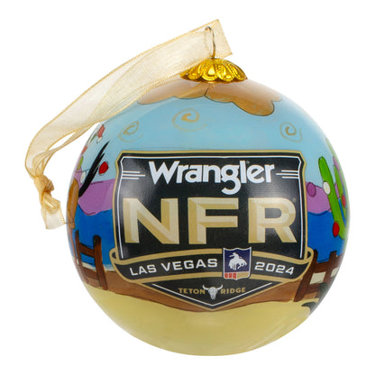 NFR 2024 Red Truck Christmas Ornament - Front View