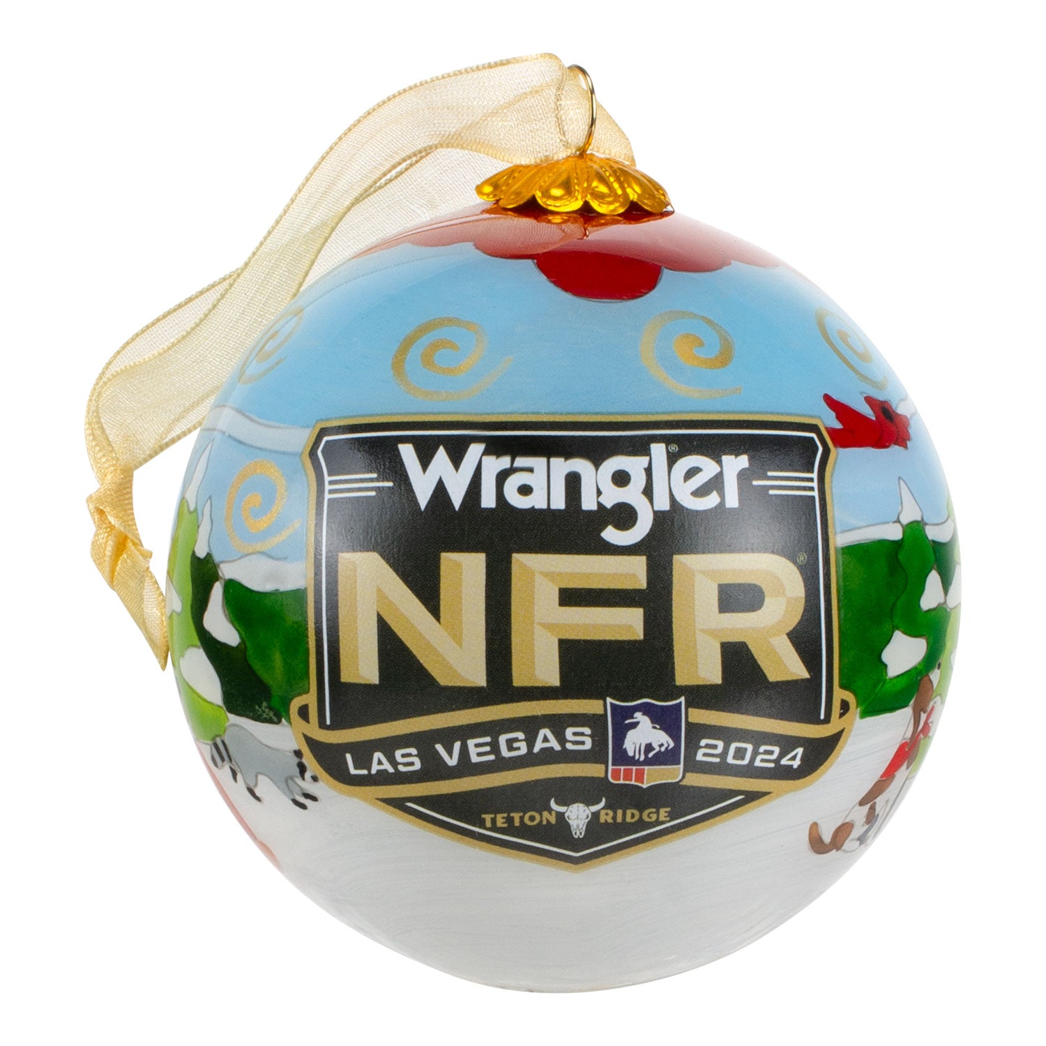 NFR 2024 Star Tree Christmas Ornament - Front View