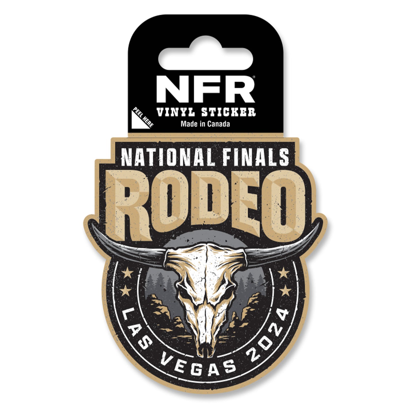 NFR 2024 Event Steer Vinyl Sticker - Front View