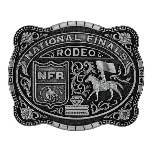 NFR 2024 Large Hesston Belt Buckle - Front View