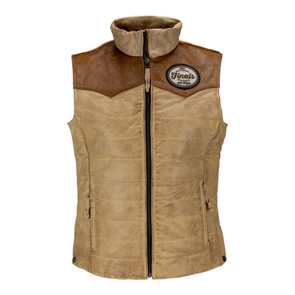 NFR 2024 Ladies Adalyn Leather Vest - Front View