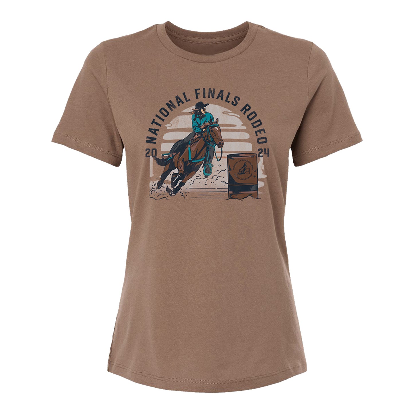 NFR 2024 Ladies Barrel Arch T-Shirt - Front View