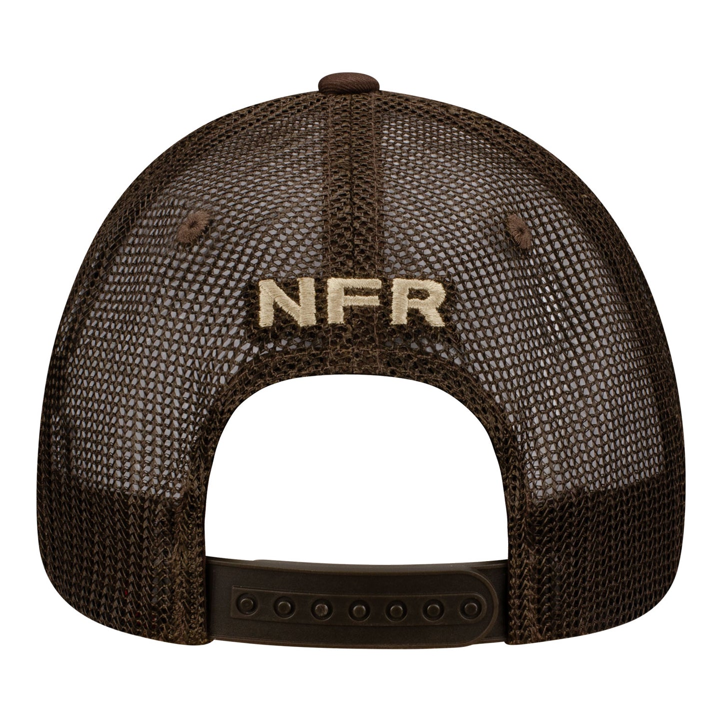 NFR 2024 Leather Patch Trucker Hat - Back View