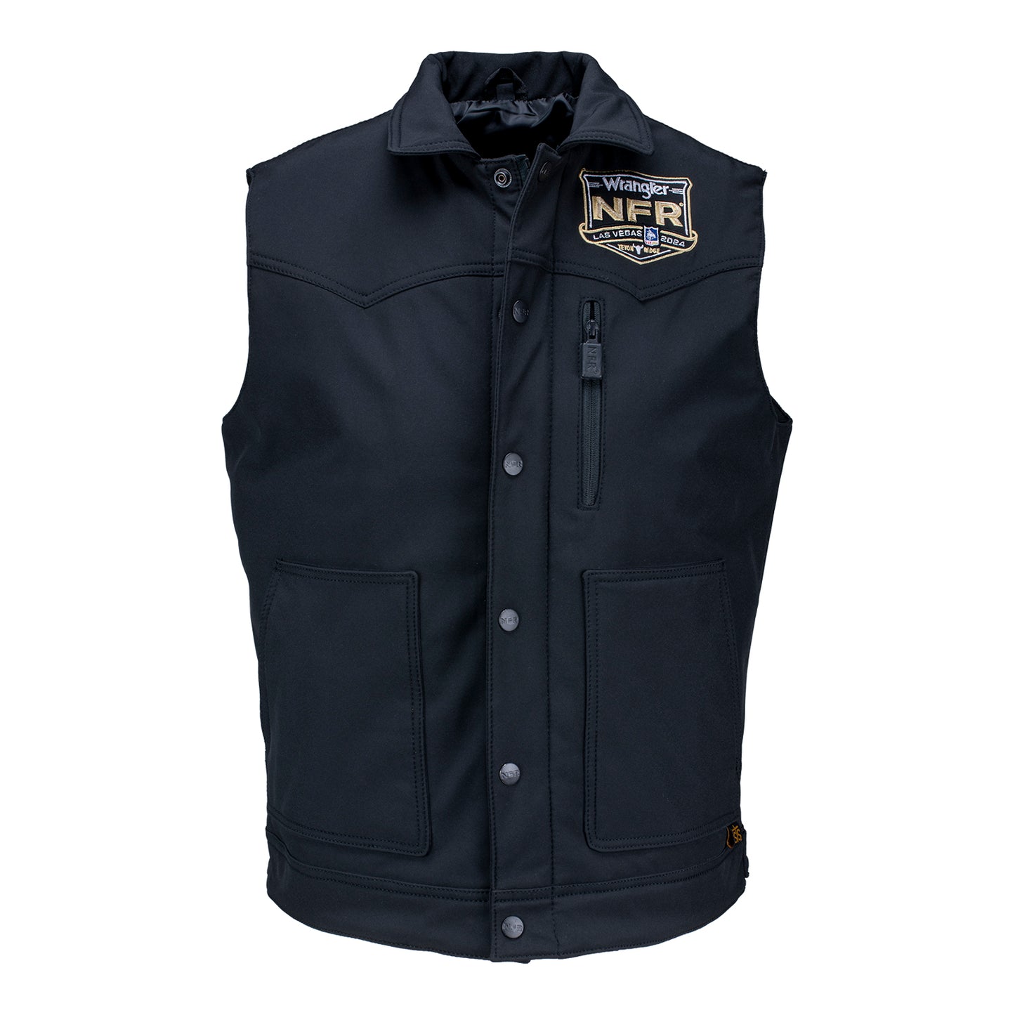 NFR 2024 Spilled Whiskey Softshell Vest - Front View