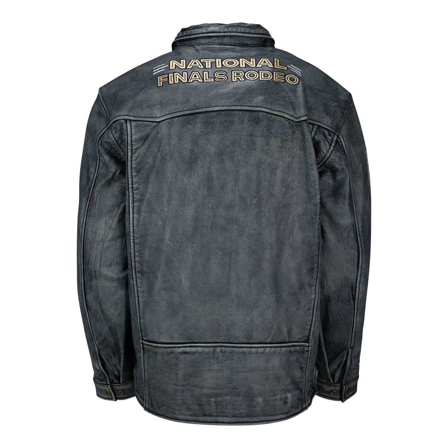 NFR 2024 Leather Ranch Hand Jacket - Back View