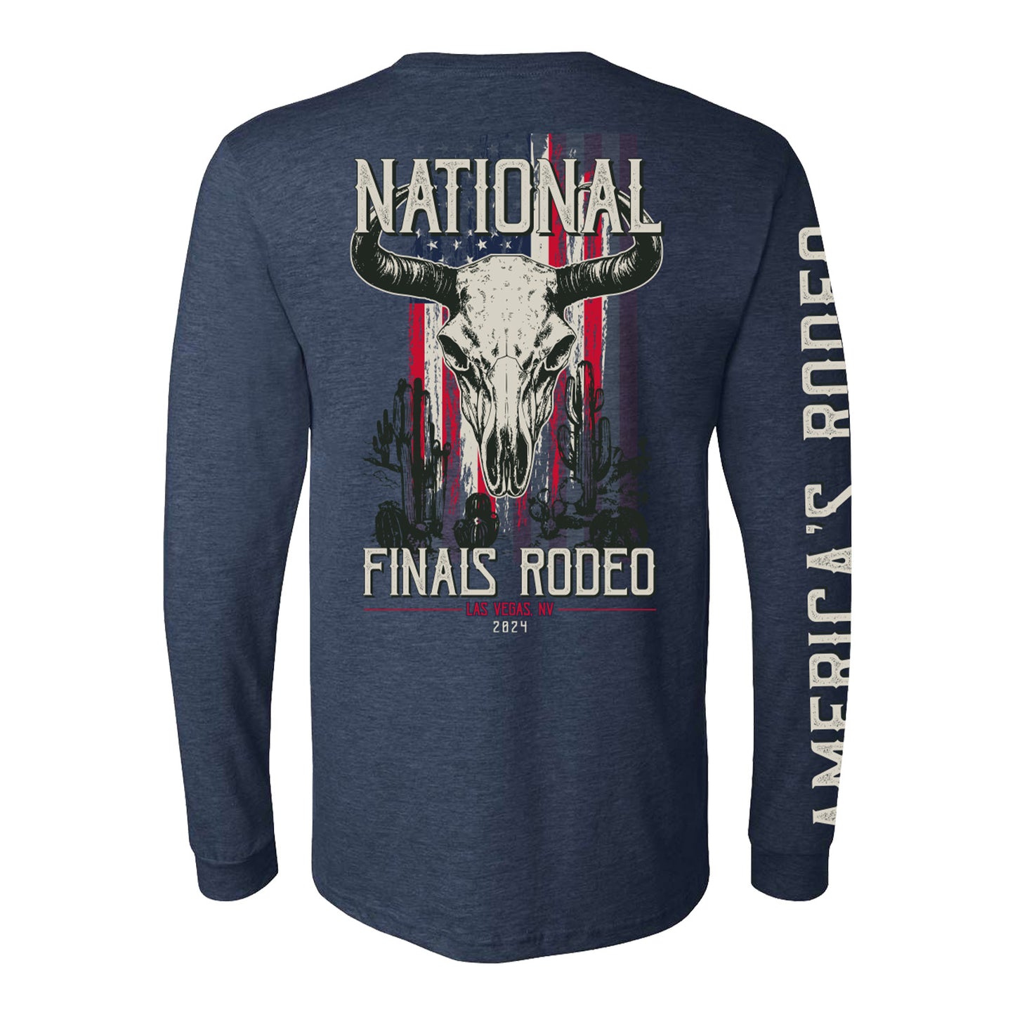 NFR 2024 America's Rodeo Long Sleeve T-Shirt - Back View