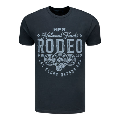 NFR 2024 Rodeo Quincy Poker Chips T-Shirt - Front View