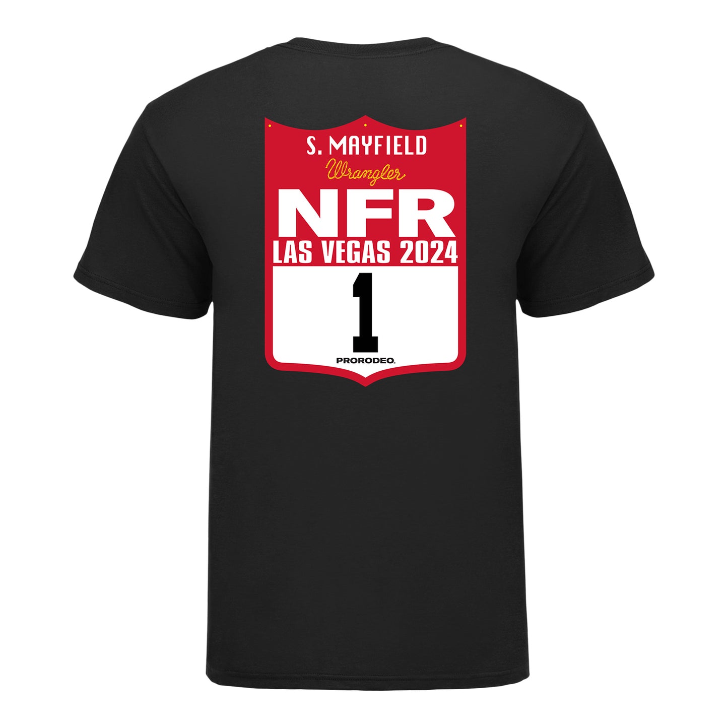 NFR 2024 Shad Mayfield Back Number T-Shirt - Back View