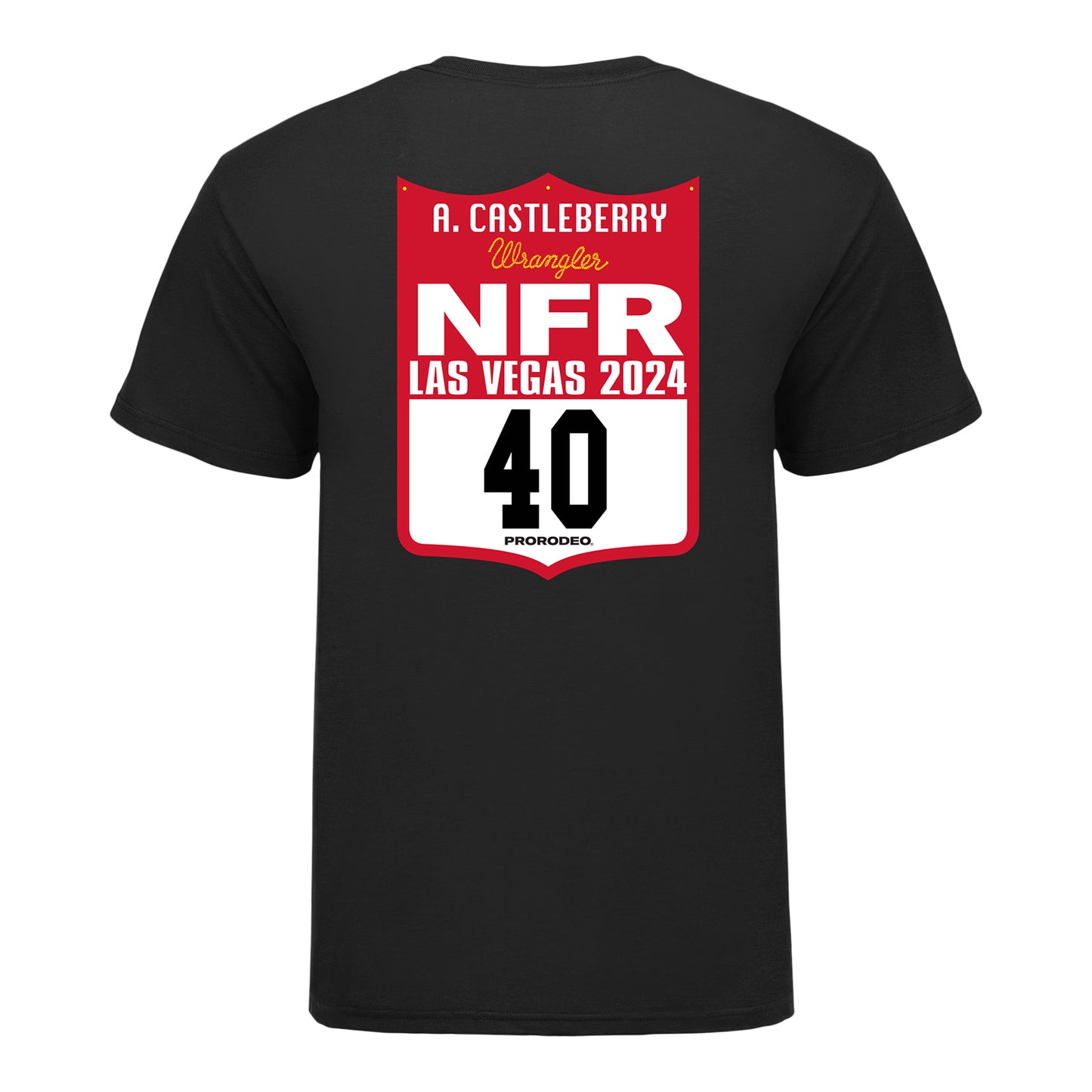 NFR 2024 Ashley Castleberry Back Number T-Shirt - Back View