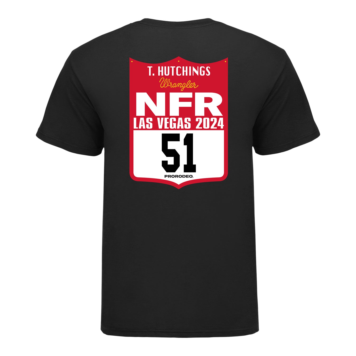 NFR 2024 Tristen Hutchings Back Number T-Shirt - Back view