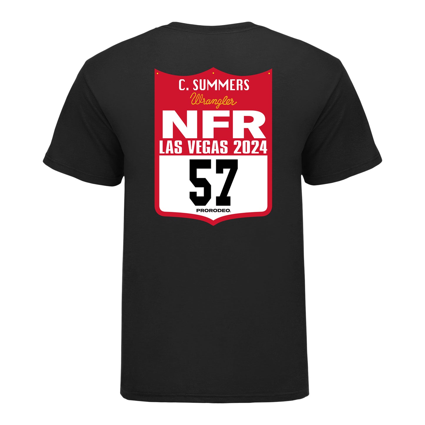 NFR 2024 Clint Summers Back Number T-Shirt - Back View