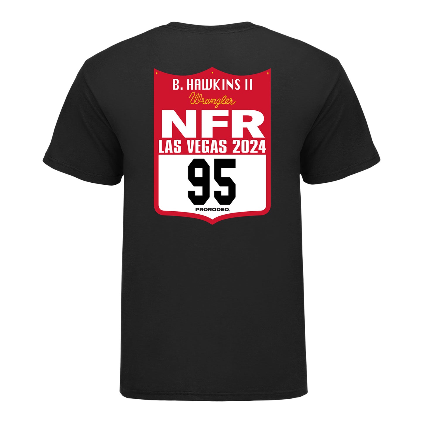 NFR 2024 Buddy Hawkins II Back Number T-Shirt - Back View