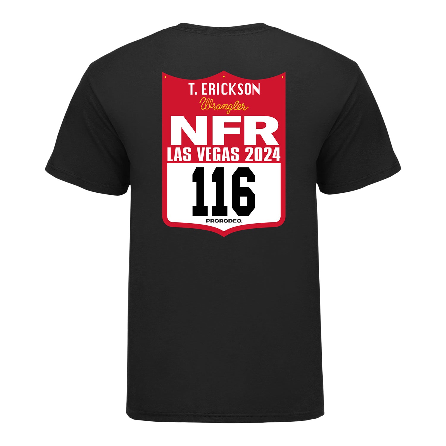 NFR 2024 Ty Erickson Back Number T-Shirt - Back View