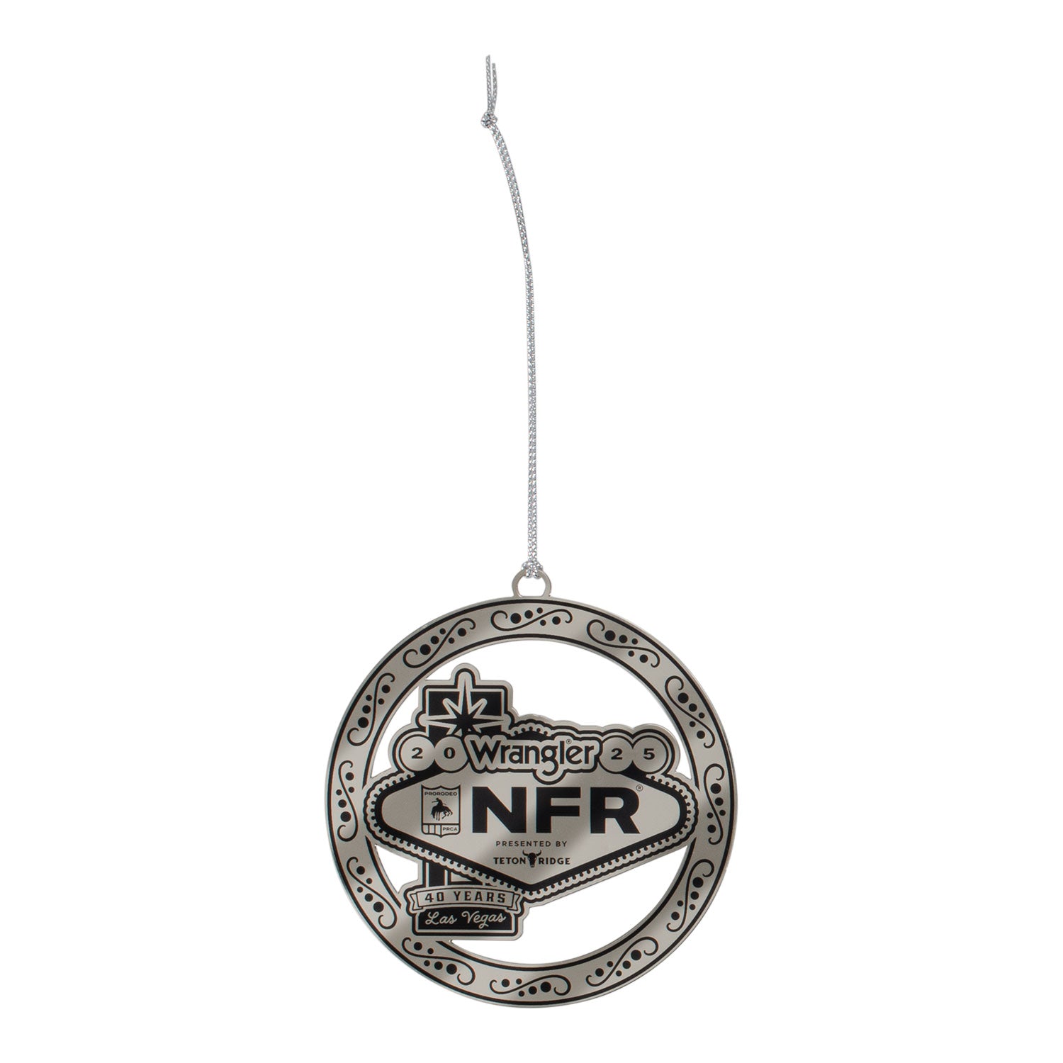 NFR 2025 Brass Ornament - Front View