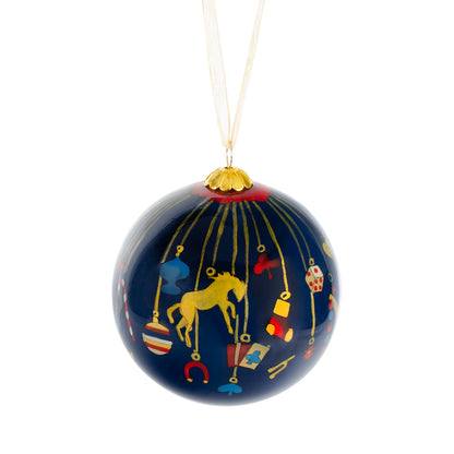 NFR 2025 Glass Ornament - Back View