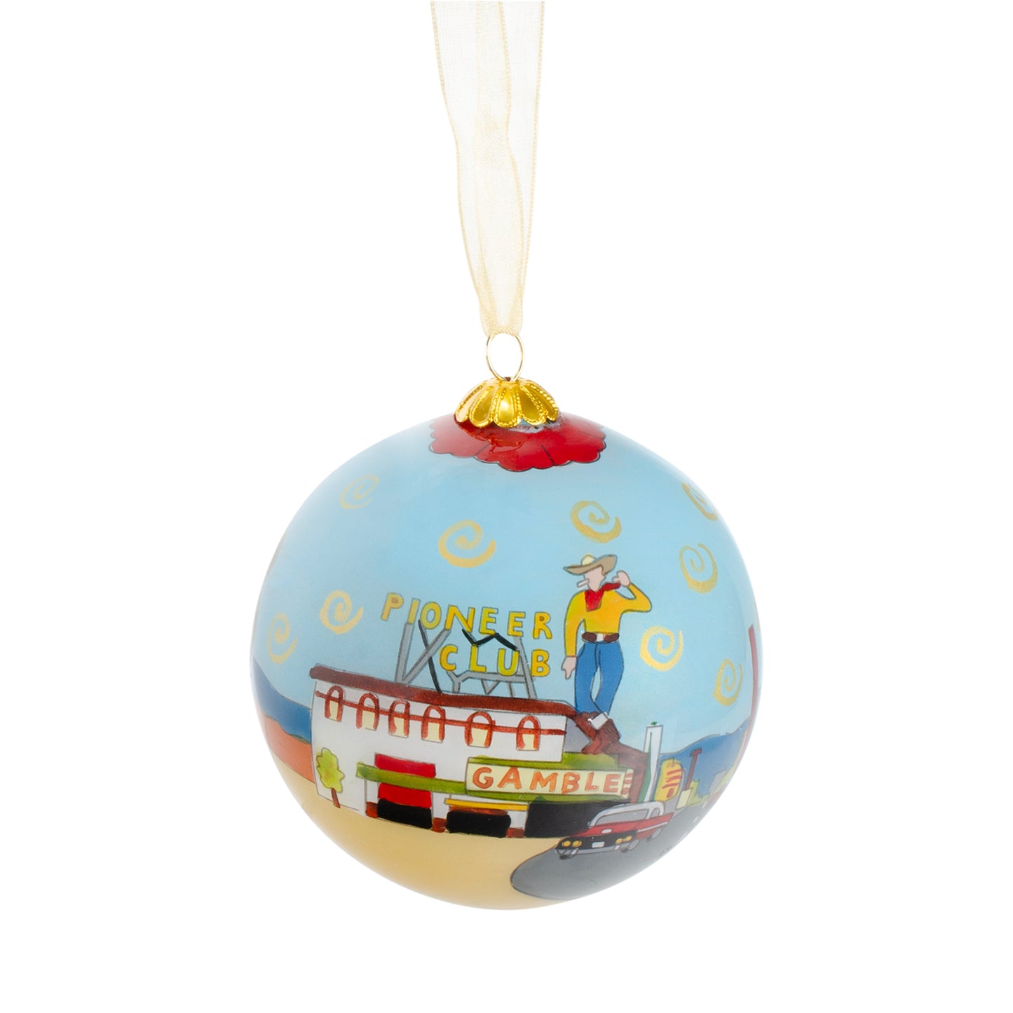 NFR 2025 Pioneer Club Glass Ornament - Back View
