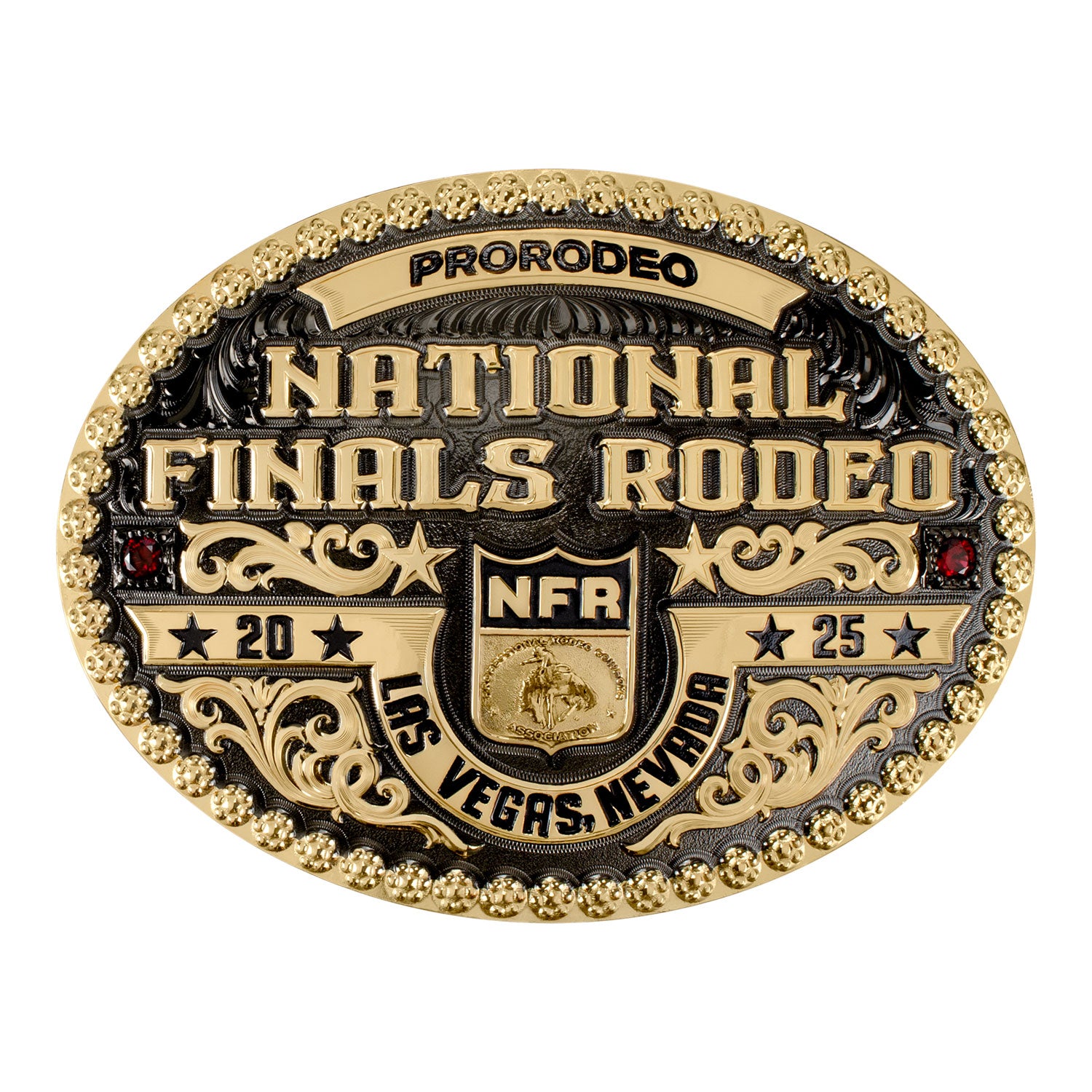 NFR 2025 Two Tone Limited Edition Belt Buckle - Front View