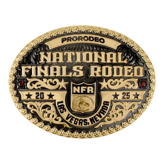 NFR 2025 Two Tone Limited Edition Belt Buckle - Front View