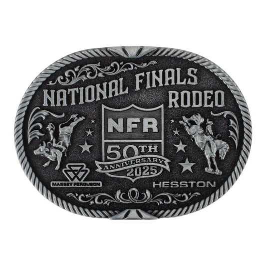 NFR 2025 Youth Hesston Buckle - Front View