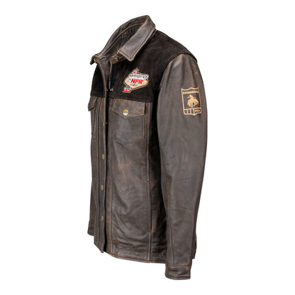 NFR 2025 Ladies Leather Ranch Jacket - Angled Left Side View