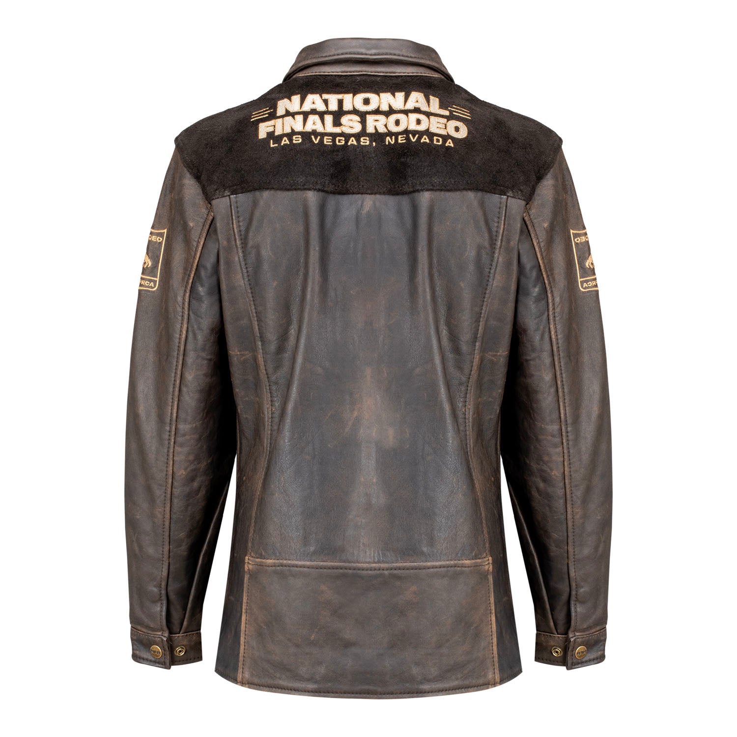 NFR 2025 Ladies Leather Ranch Jacket - Back View