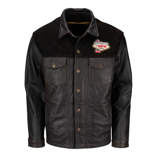 NFR 2025 Leather Ranch Jacket - Front View