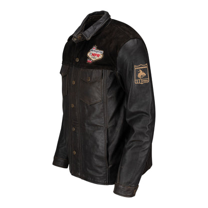 NFR 2025 Leather Ranch Jacket - Angled Left Side View
