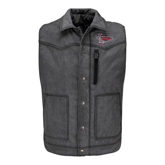 NFR 2025 Soft Shell Enzyme Vest - Grey - Front View