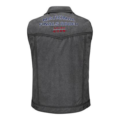 NFR 2025 Soft Shell Enzyme Vest - Grey - Back View