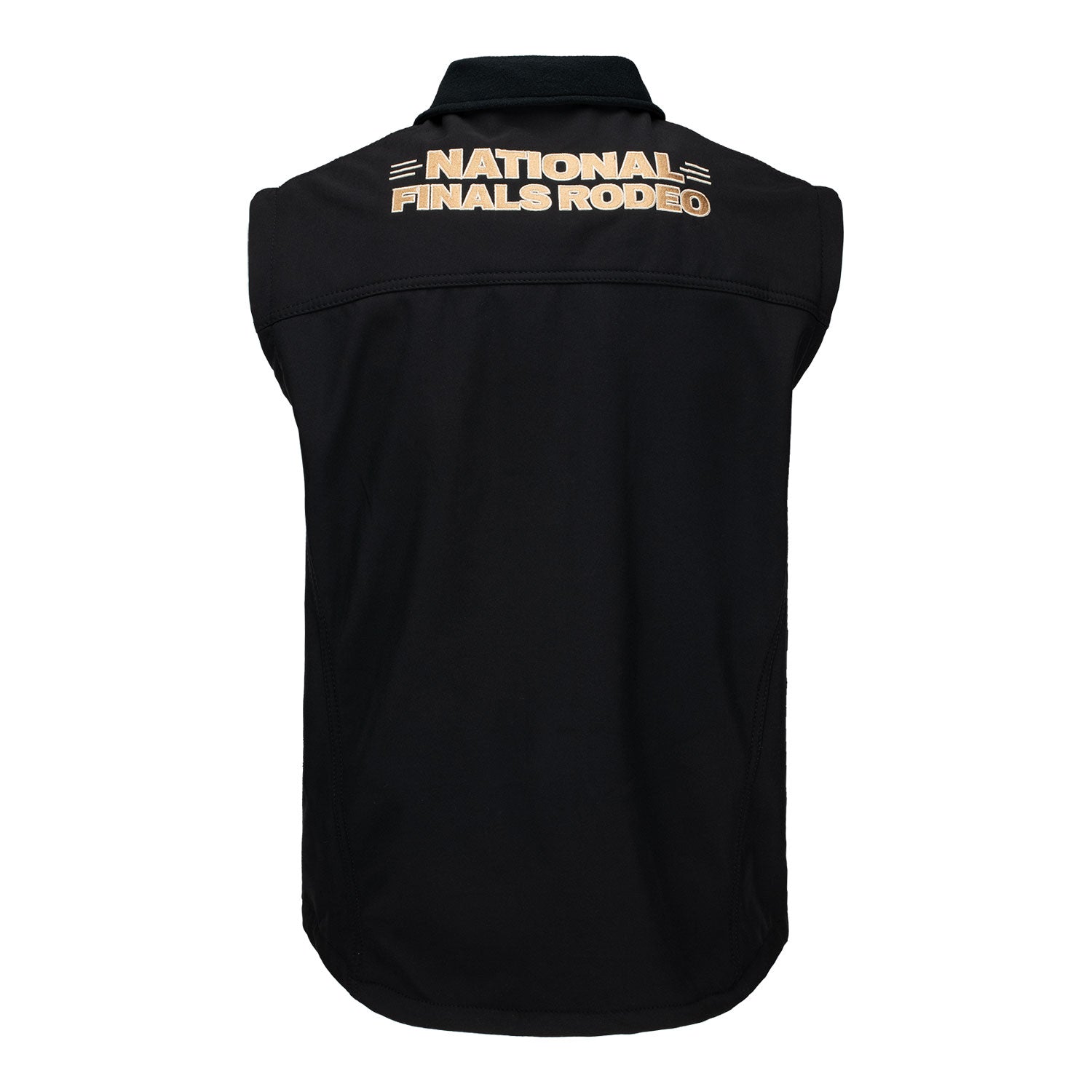 NFR 2025 Soft Shell Vest - Black - Back View
