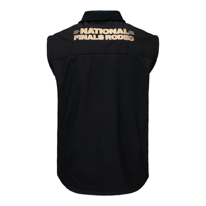 NFR 2025 Soft Shell Vest - Black - Back View